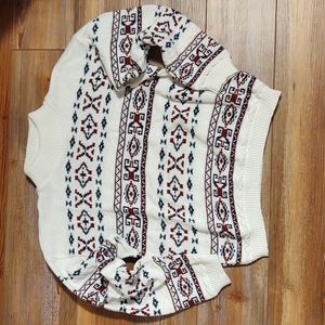 Girl's Bears Crossing Mock Neck Sweater - Sz. L 10/12